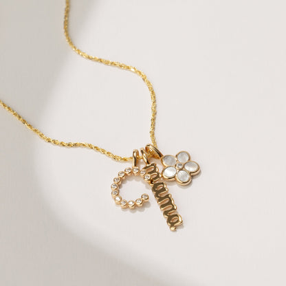 CZ Poppy Initial V Charm