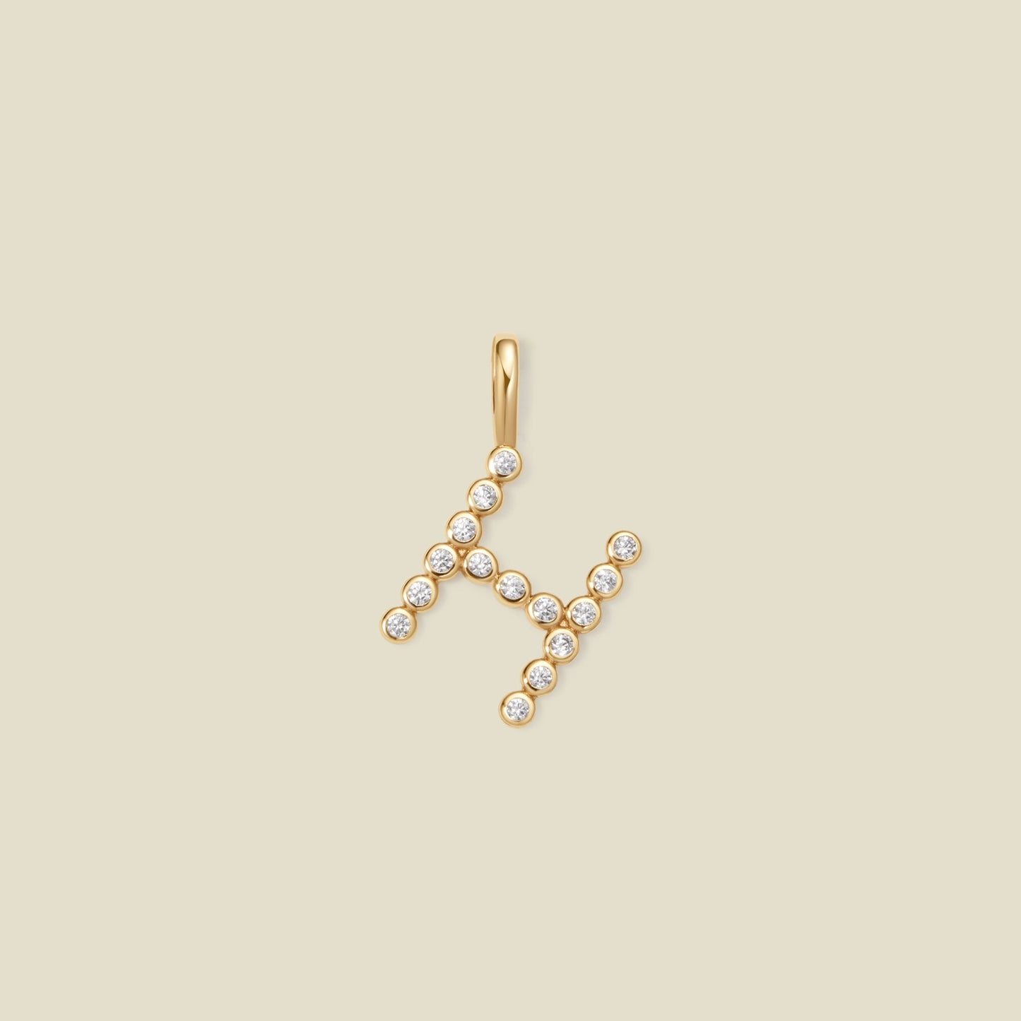 CZ Poppy Initial H Charm