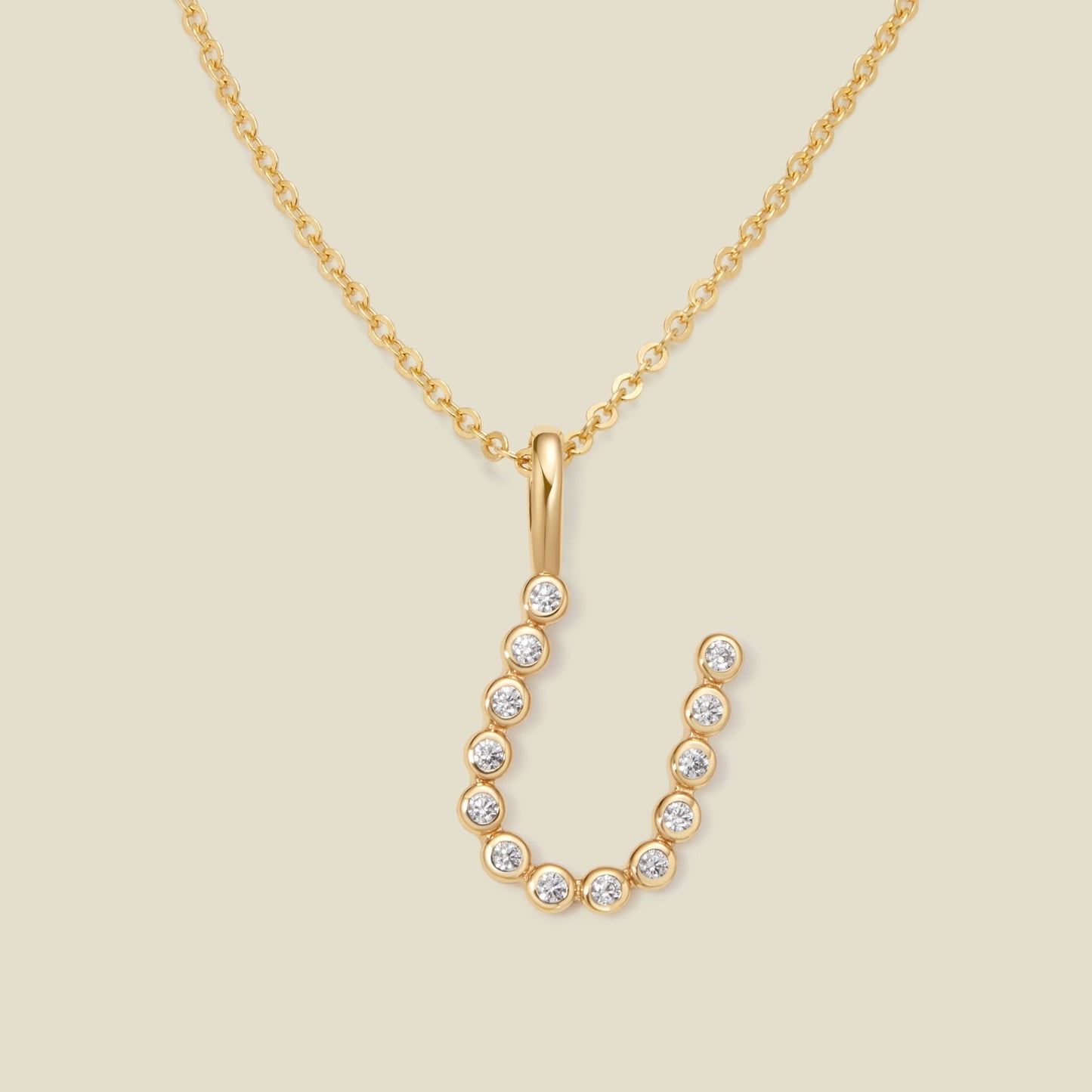 CZ Poppy Initial Necklace