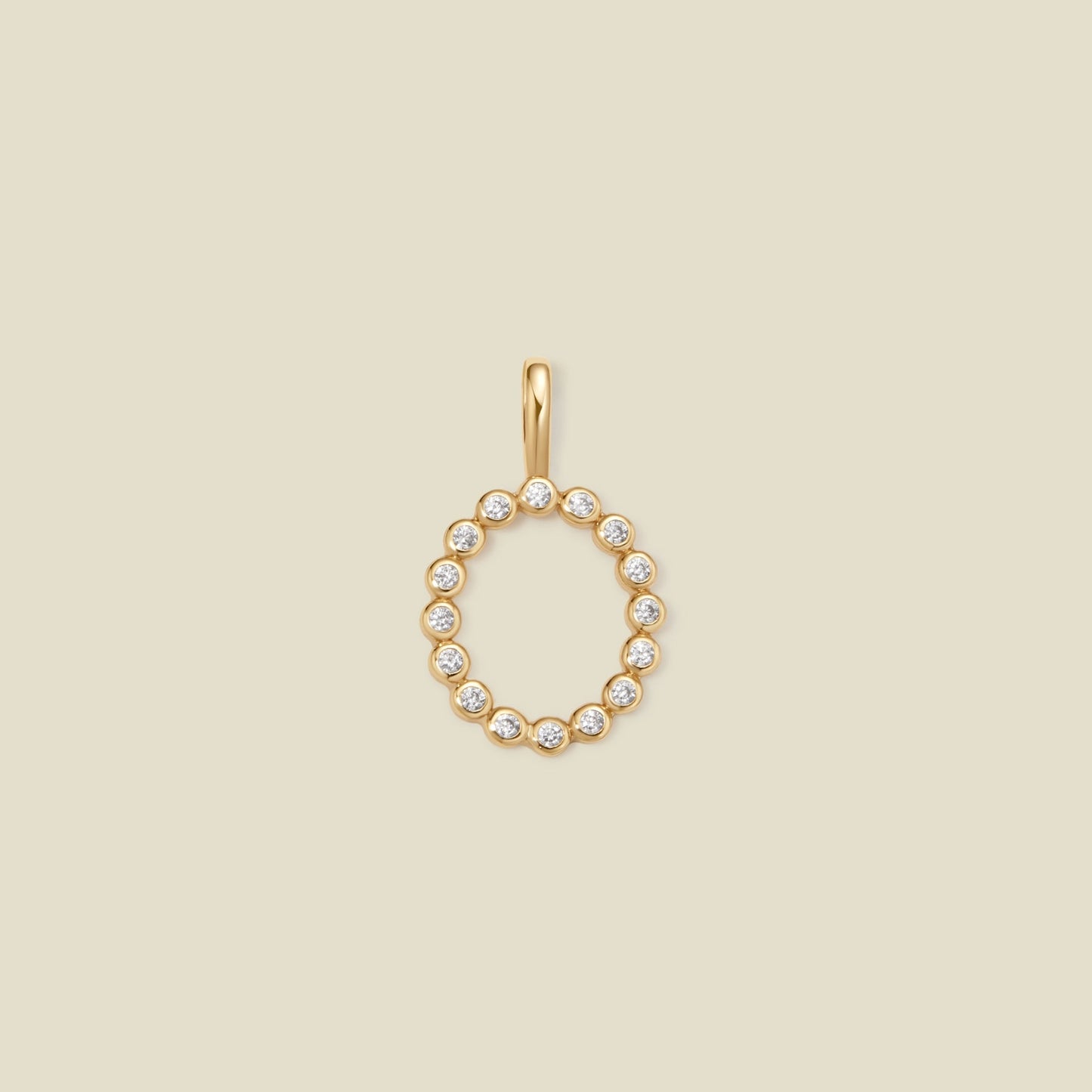 CZ Poppy Initial O Charm