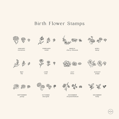 December Birth Flower Necklace
