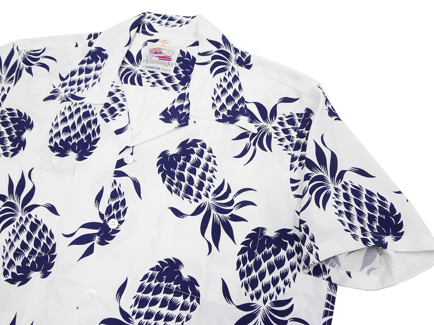 Duke Kahanamoku Hawaiian Shirt Men's Duke's Pineapple Short Sleeve Rayon Aloha Shirt DK36201 105 Off-White