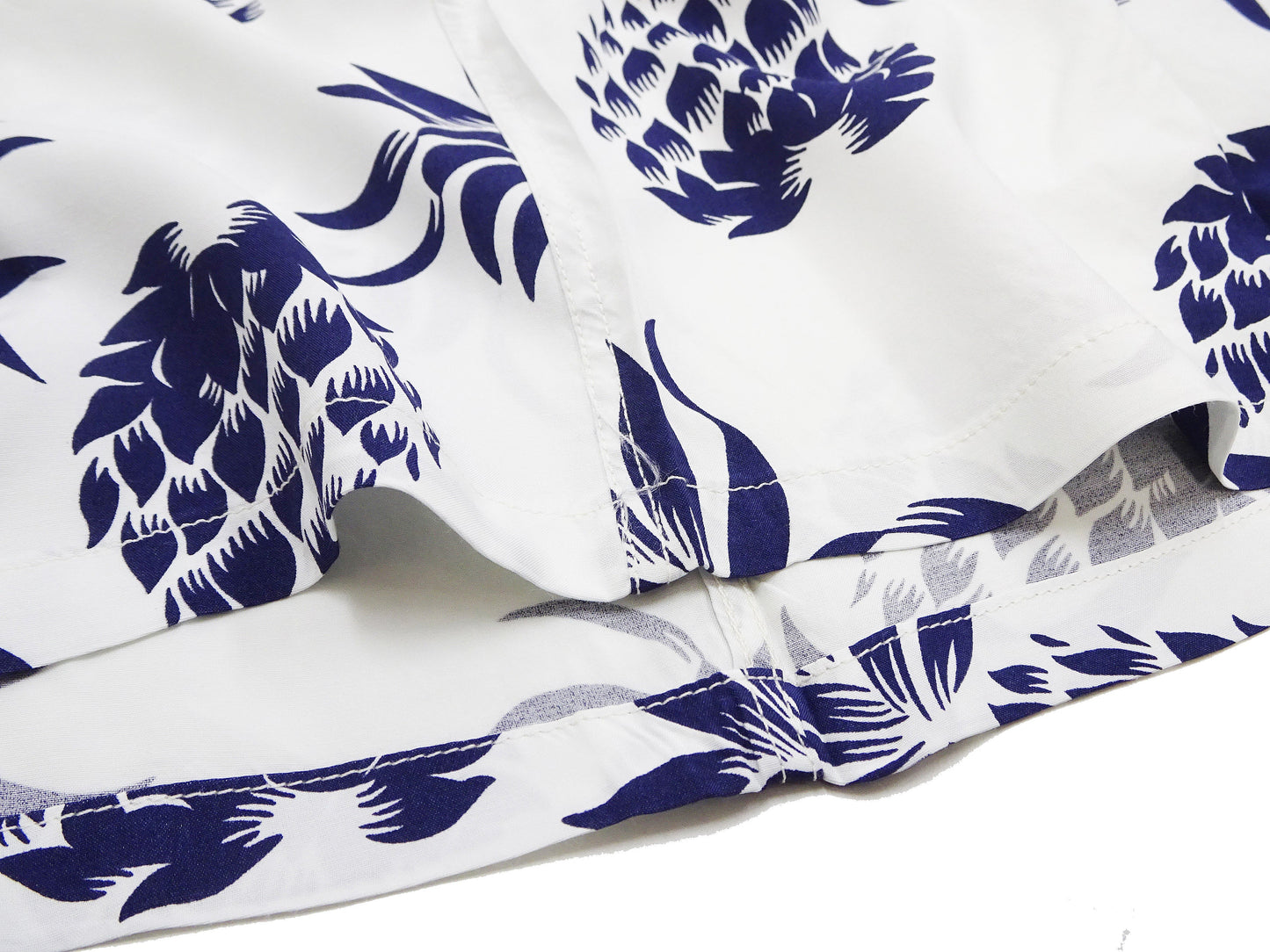 Duke Kahanamoku Hawaiian Shirt Men's Duke's Pineapple Short Sleeve Rayon Aloha Shirt DK36201 105 Off-White