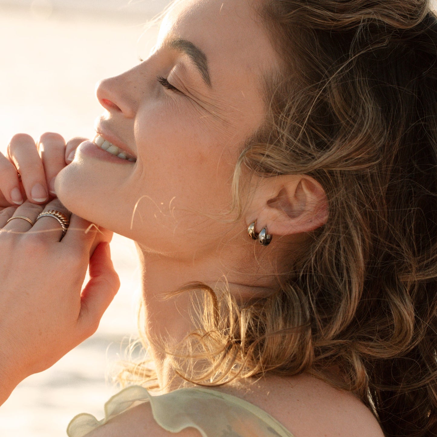 Gloss Huggie Hoop Earrings | Final Sale