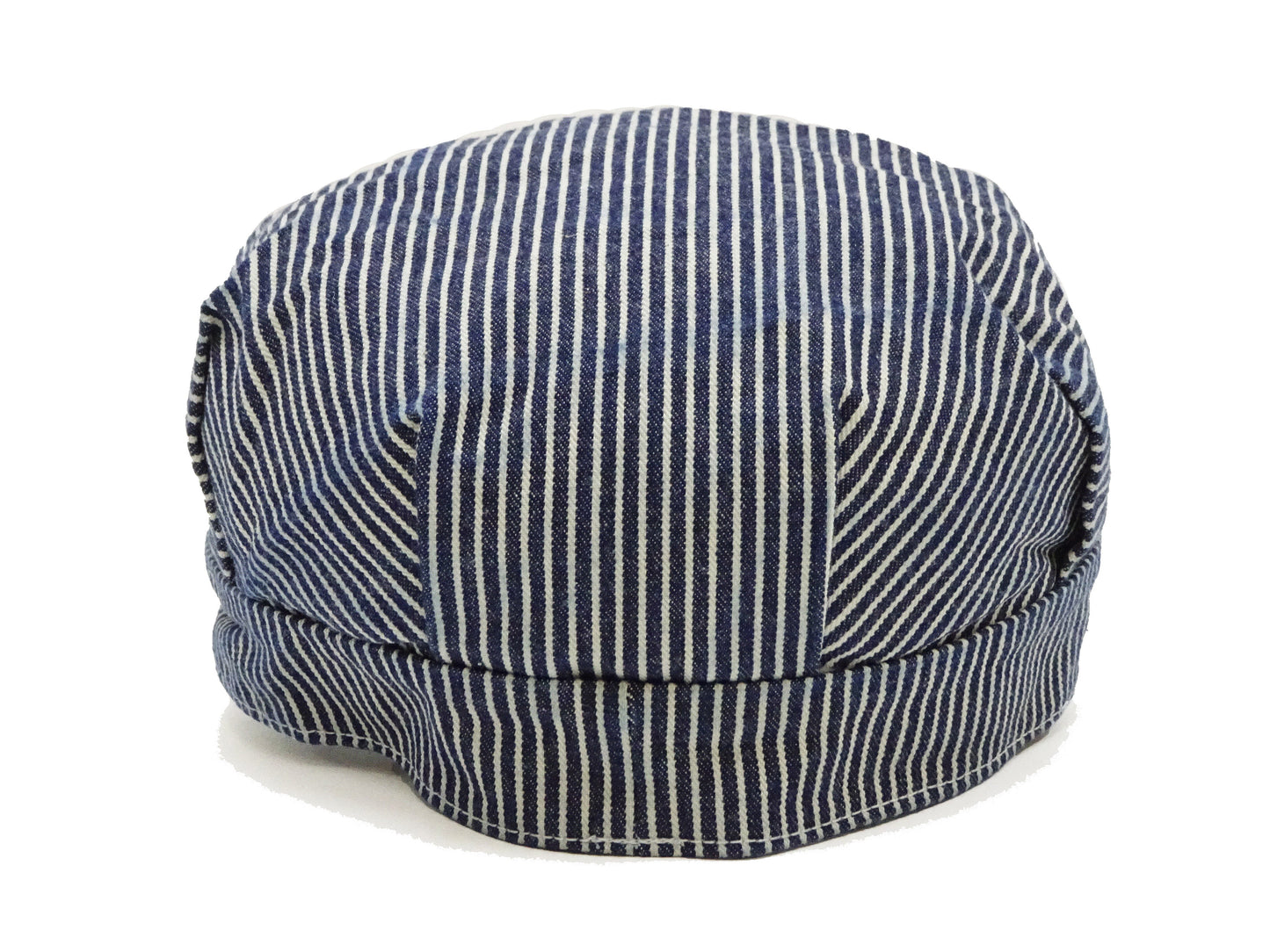 HEADLIGHT Work Cap Men's Reproduction of Hickory Striped Engineer Cap Railroad Hat HD02797 421 One-Wash