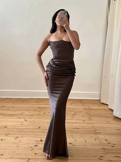 Isaiah Slim Tube Top Long Dress