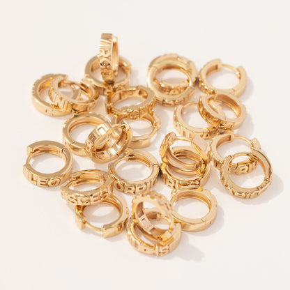 Libra Huggie Hoop Earrings | Final Sale