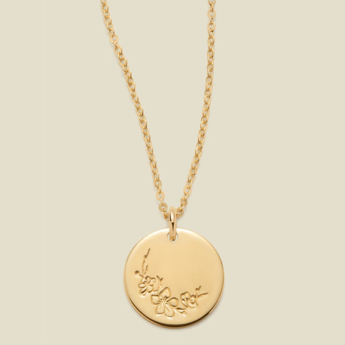 March Birth Flower Necklace