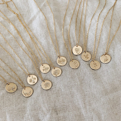 November Birth Flower Necklace