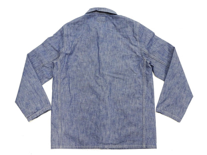 ONI Denim Men's 13oz Japanese Blue Chambray Jacket - Modern Work Chore Coat Style, ONI-03501-SHVCH One-Wash