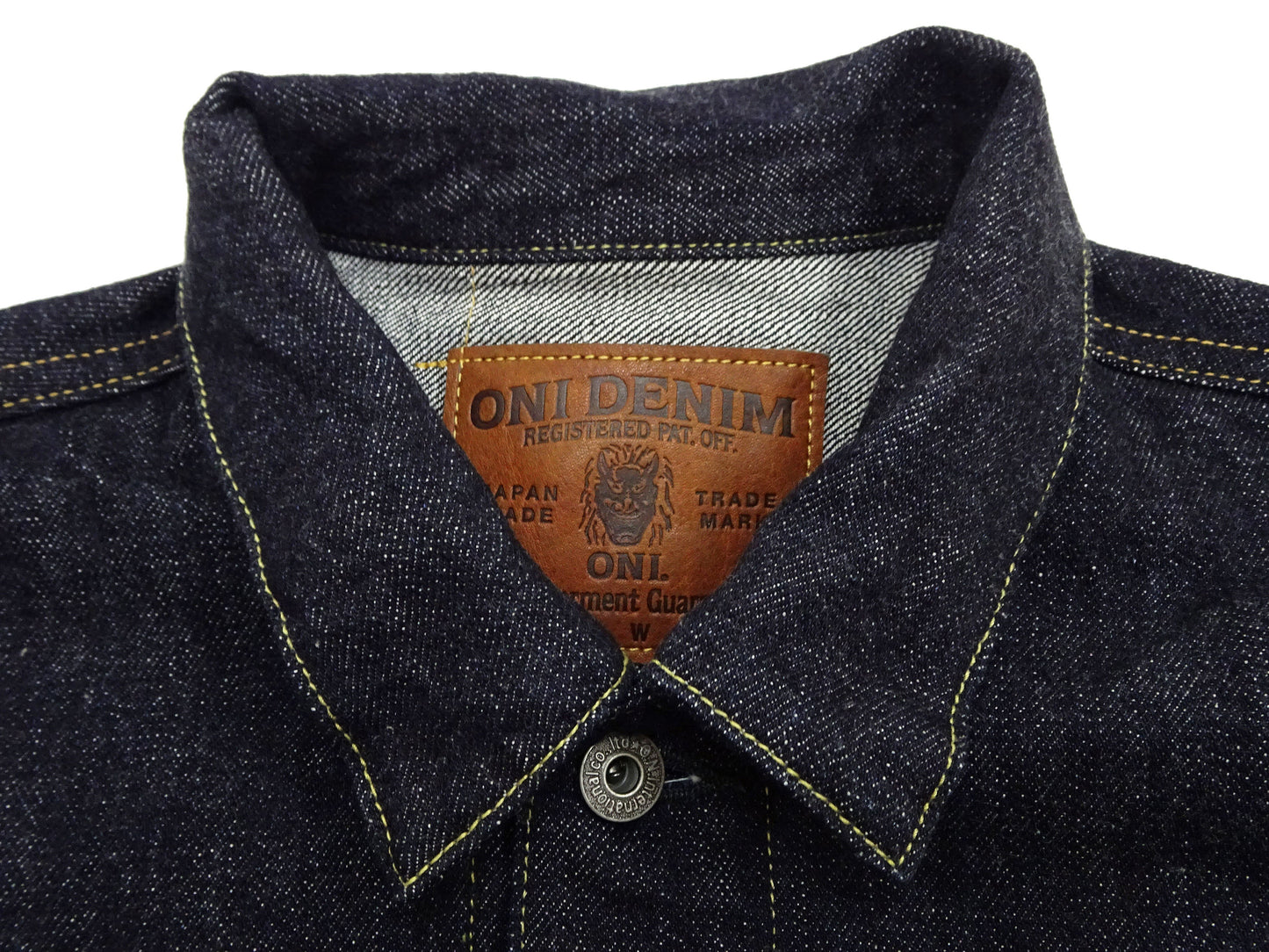 Oni Denim Jacket ONI-02516P Men's Casual Modern-Fit 15 Oz. Low-Tension Selvedge Denim Type II Style Jean Jacket Deep-Indigo One-Wash