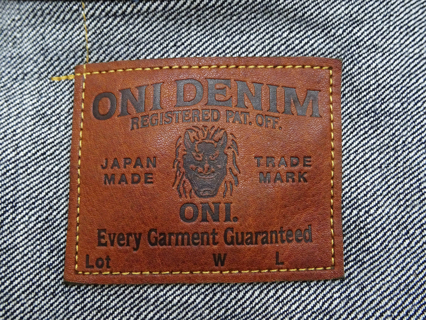 Oni Denim Jacket ONI-02516P Men's Casual Modern-Fit 15 Oz. Low-Tension Selvedge Denim Type II Style Jean Jacket Deep-Indigo One-Wash