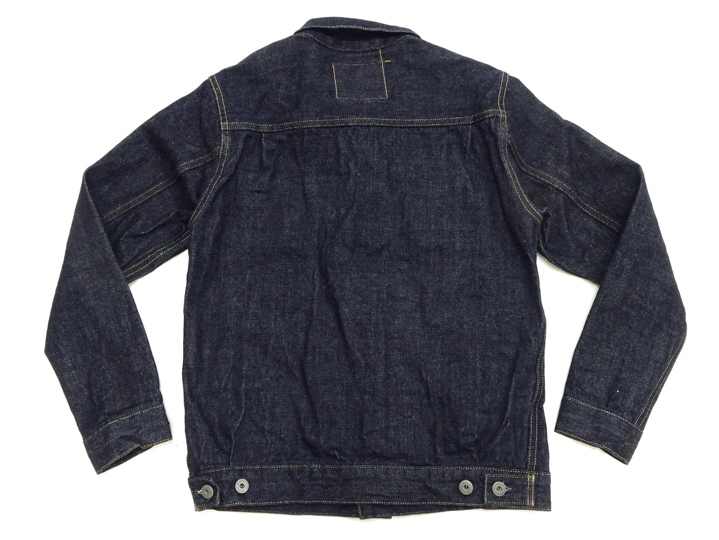 Oni Denim Jacket ONI-02516P Men's Casual Modern-Fit 15 Oz. Low-Tension Selvedge Denim Type II Style Jean Jacket Deep-Indigo One-Wash