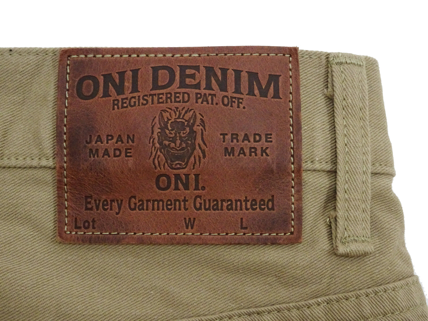 ONI Denim Selvedge Chino Pants - Men's Relaxed Straight Fit, Button Fly, Casual 8oz Selvage Chino Twill Trousers - ONI266SVC-KHB khaki-Beige