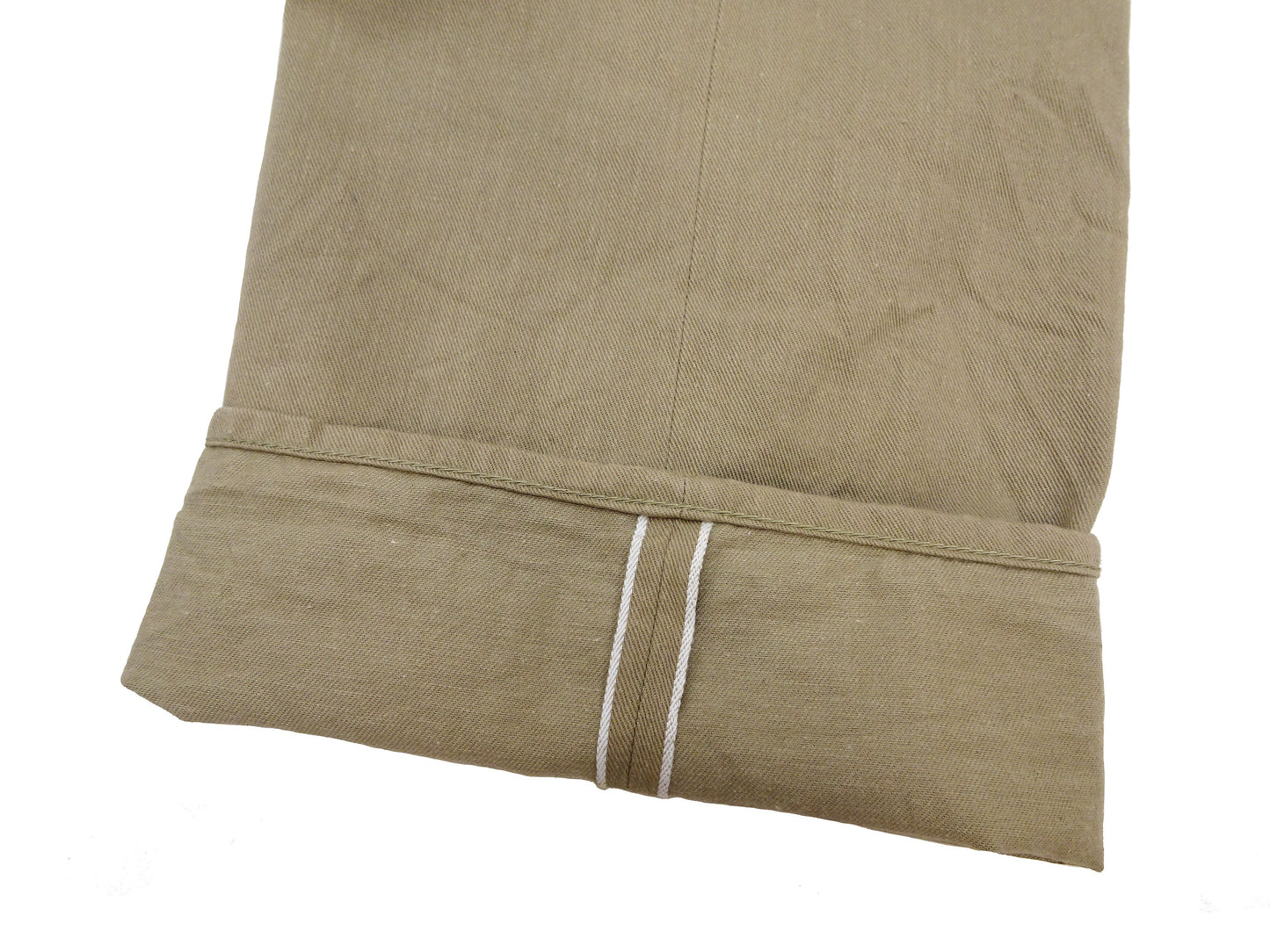 ONI Denim Selvedge Chino Pants - Men's Relaxed Straight Fit, Button Fly, Casual 8oz Selvage Chino Twill Trousers - ONI266SVC-KHB khaki-Beige