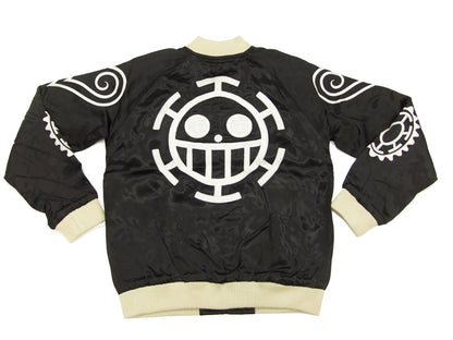 Hanatabi Gakudan Men's Japanese Souvenir Jacket Japanese ONE PIECE Sukajan Script OPSJ-003 Black