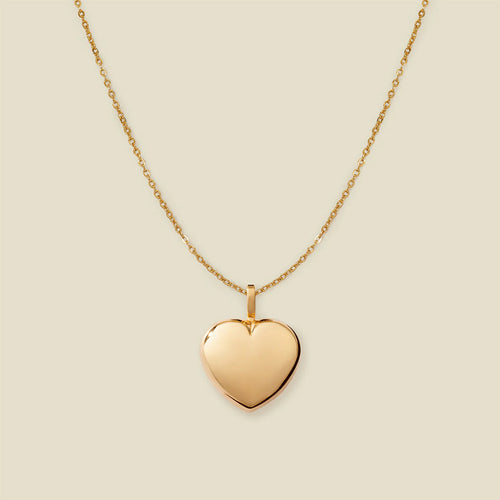 Puffy Heart Charm Necklace