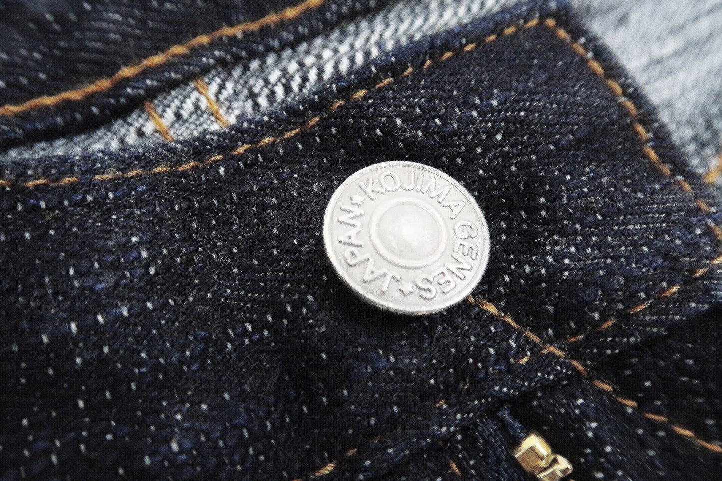 Kojima Genes Jeans Men's 19oz Selvedge Slub Denim Regular Fit Zipper-Fly Straight rnb1000rz RNB-1000RZ