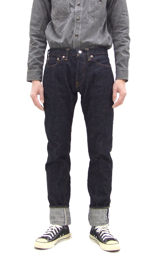 Samurai Jeans S0511XXII Men's Slim Tapered Fit One-Washed 15 Oz. Japanese Indigo Denim Pants