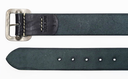 Sugar Cane Belt Men's Ccasual 40mm Wide/4mm Thick Cowhide Leather Belt with Single Prong Square-Shaped Buckle SC02320 119 Black