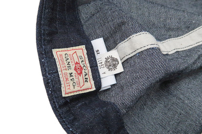 Sugar Cane Applejack Cap Men's Casual Short Brim Denim Work Hat SC02705