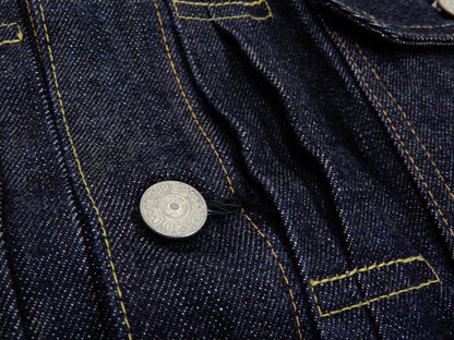 Sugar Cane Denim Trucker Jacket Men's Type 2 1953 Style Jean Jacket SC11953A 421 One Wash Deep blue indigo