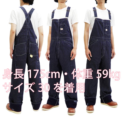 Sugar Cane Bib Overalls Men's Classic Railroad Wabash Stripe Overall SC41960