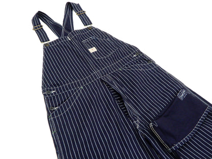 Sugar Cane Bib Overalls Men's Classic Railroad Wabash Stripe Overall SC41960