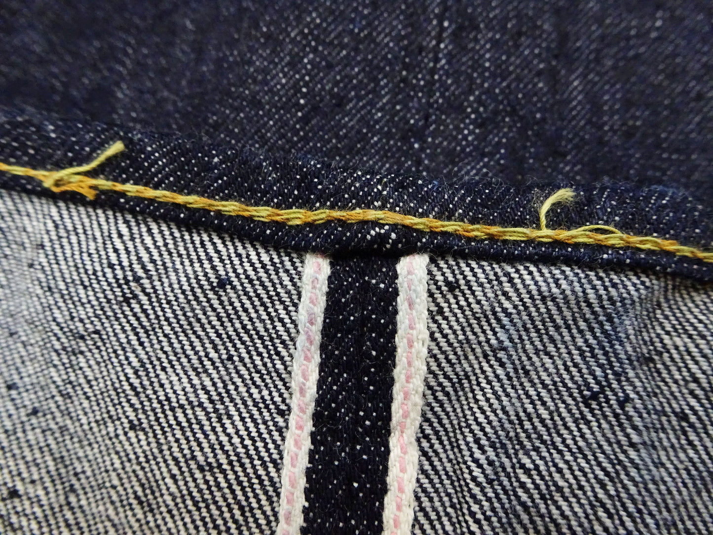 Sugar Cane Men's 13oz Selvedge Denim Baggy Jeans - 1930s "Waist Overalls" Inspired Wide Straight Fit, Button Fly, Made in Japan (SC42025 421A One-Wash)