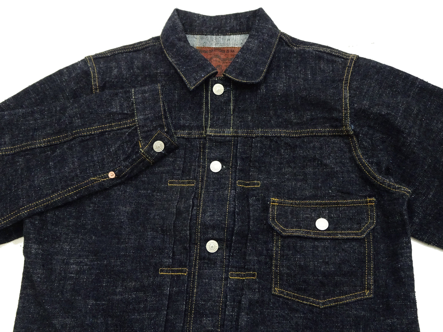Studio D'Artisan Men's Type I Denim Jacket - 15oz Selvedge Denim Toyoda GL3 Woven, Made in Japan (SDA SD-4101 One-Wash)