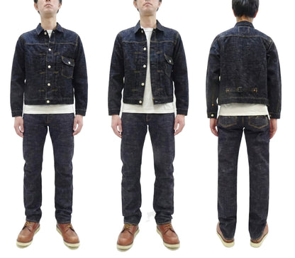 Studio D'Artisan Men's Type I Denim Jacket - 15oz Selvedge Denim Toyoda GL3 Woven, Made in Japan (SDA SD-4101 One-Wash)