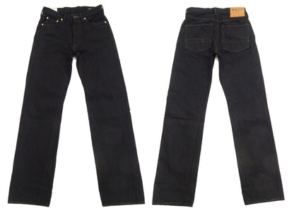 Studio D'artisan Mud-Dyed Black Denim Jeans Men's Regular Straight Fit Button-Fly 18oz. Amami Dorozome Selvedge Denim Pants SP-120 One-Wash