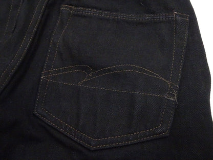 Studio D'artisan Mud-Dyed Black Denim Jeans Men's Regular Straight Fit Button-Fly 18oz. Amami Dorozome Selvedge Denim Pants SP-120 One-Wash