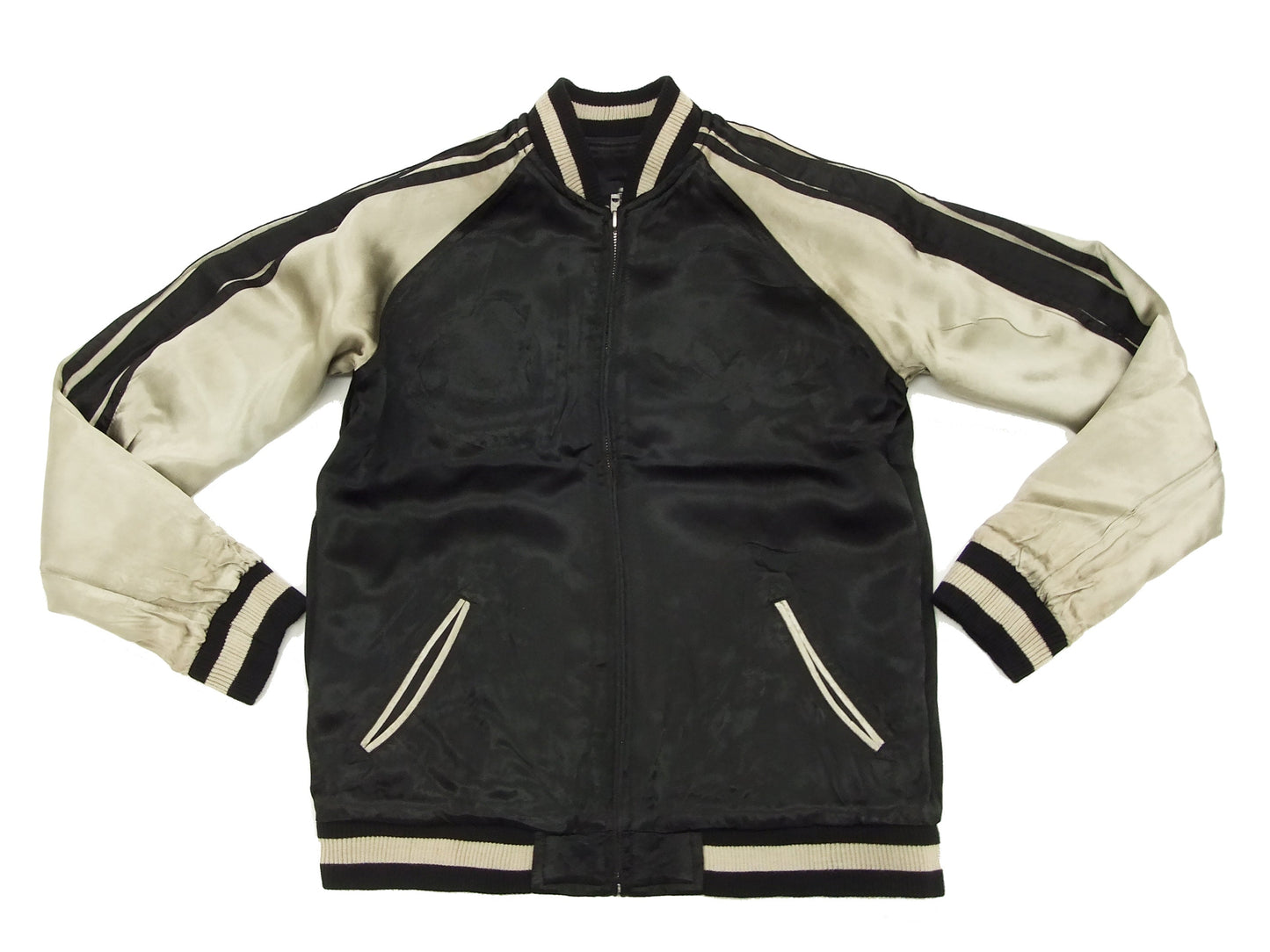 Hanatabi Gakudan Men's Japanese Souvenir Jacket Japanese Buddhism Sukajan Script SSJ-012