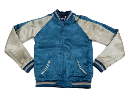 Hanatabi Gakudan Men's Japanese Souvenir Jacket Japanese Skeleton Art Sukajan Script SSJ-037