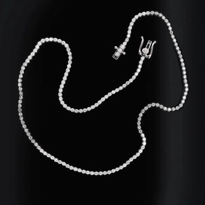 14K White Gold 3.50CT Lab-Grown Diamond Tennis Necklace