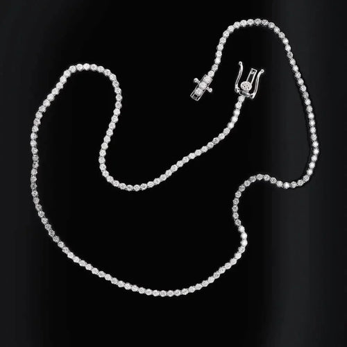 14K White Gold 3.50CT Lab-Grown Diamond Tennis Necklace