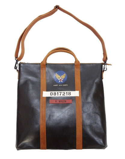 TOYS McCOY Men's Horsehide Leather Shoulder Bag - Inspired by Steve McQueen in The Great Escape - Made in Japan (TMA2521, 051 Dark Seal Brown)