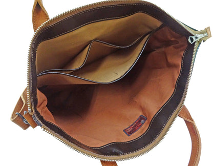 TOYS McCOY Men's Horsehide Leather Shoulder Bag - Inspired by Steve McQueen in The Great Escape - Made in Japan (TMA2521, 051 Dark Seal Brown)