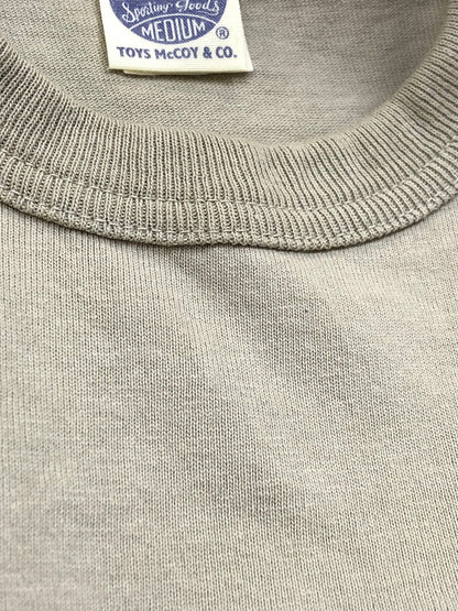 TOYS McCOY Plain T-Shirt Men's Garment-Dyed Heavyweight Short Sleeve Loopwheel Solid Color Tee TMC2343 040 Faded-Sand-Beige