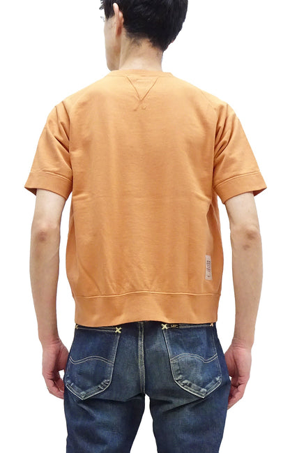 TOYS McCOY Plain Short Sleeve Sweatshirt Men's Solid Color Garment-dyed French Terry Fabric Tee Shirt TMC2429 060 Faded-Gold