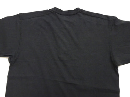 TOYS McCOY Plain Loopwheel Henley T-Shirt - Men's Short Sleeve Tubular Tee The Great American Hero Union Shirt TMC2537 030 Faded-Black