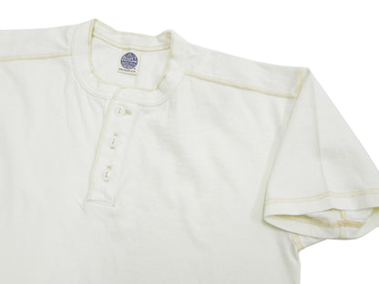TOYS McCOY Plain Loopwheel Henley T-Shirt - Men's Short Sleeve Tubular Tee The Great American Hero Union Shirt TMC2537 011 Faded-Off-White
