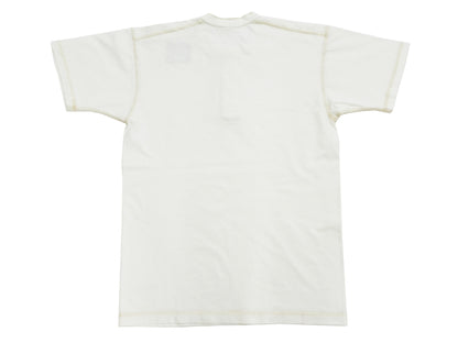 TOYS McCOY Plain Loopwheel Henley T-Shirt - Men's Short Sleeve Tubular Tee The Great American Hero Union Shirt TMC2537 011 Faded-Off-White