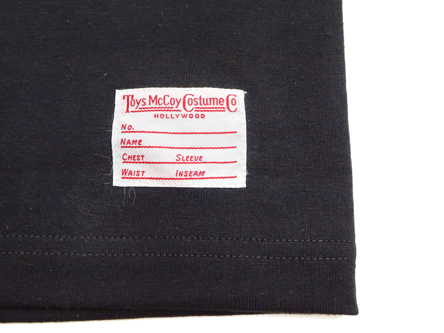TOYS McCOY Steve McQueen Inspired Long Sleeve Pocket T-Shirt - Men's Solid Color Loopwheeled Tee - TMC2543 030 Black