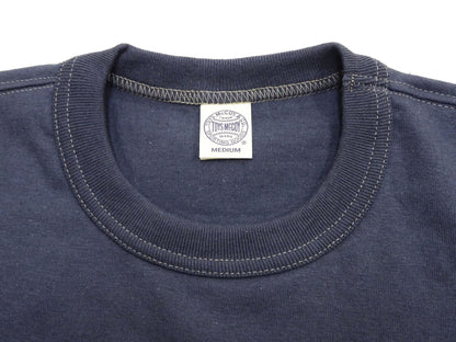TOYS McCOY Men's Plain Short Sleeve Pocket T-Shirt - Steve McQueen Inspired, Tubular Knit Jersey, Unwashed, Made in Japan (TMC2615 120 Muted Blue)