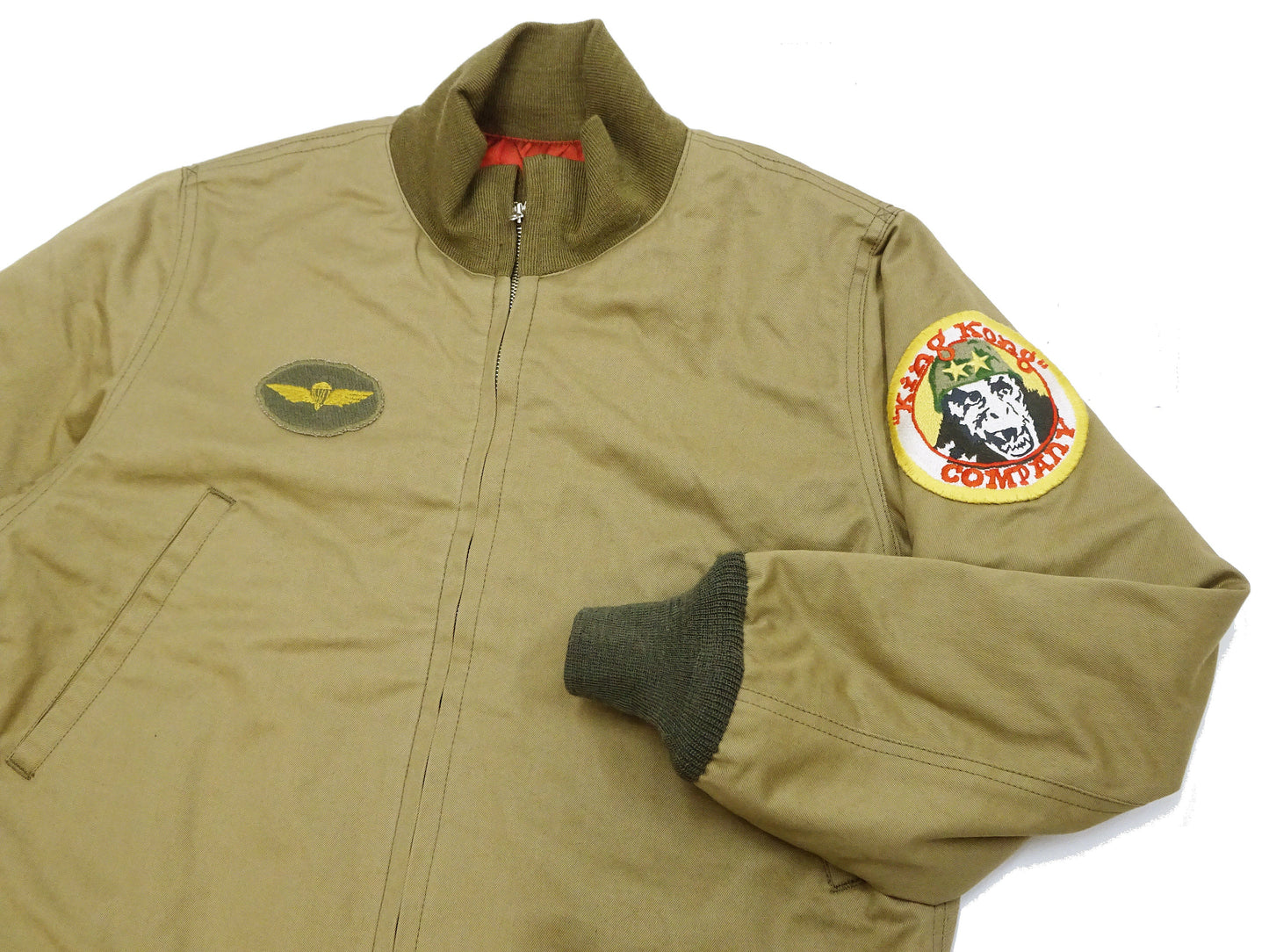 TOYS McCOY Men's Taxi Driver Tanker Jacket TMJ2515 Khaki - Official Licensed Travis Bickle Movie Costume Revival
