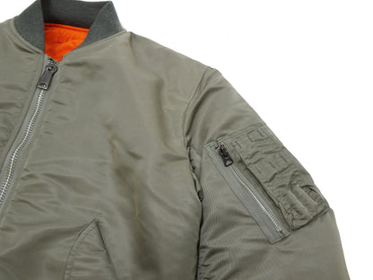 TOYS McCOY Men's Steve McQueen MA-1 Flight Jacket - MIL-J-8279E MA1 E-Type Bomber Jacket Reproduction - Made in Japan (TMJ2519 161 Sage)