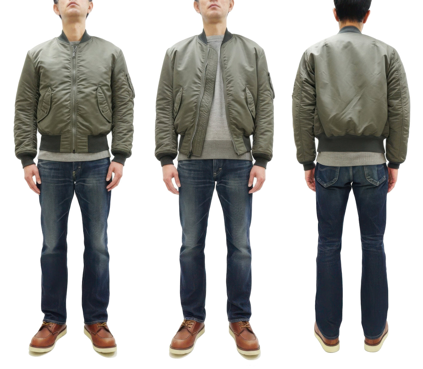 TOYS McCOY Men's Steve McQueen MA-1 Flight Jacket - MIL-J-8279E MA1 E-Type Bomber Jacket Reproduction - Made in Japan (TMJ2519 161 Sage)