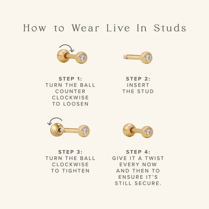 Trinity Bead Stud Earrings | Final Sale